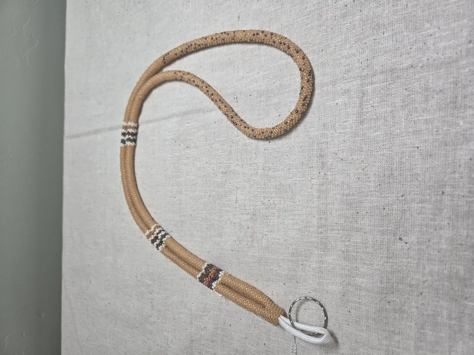 Beaded Lanyard in Rustic Brown Tones