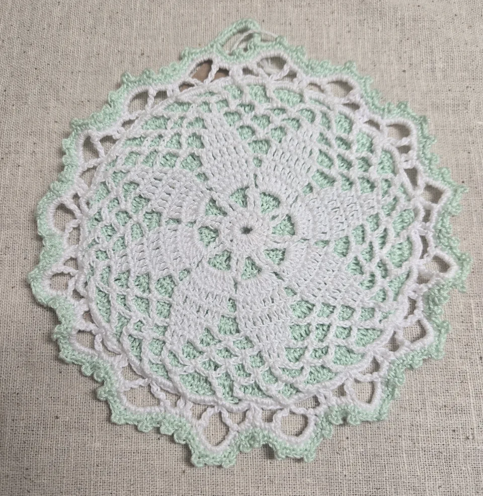 Mint Whisper Crochet Hot Pad