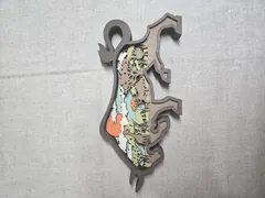 Layered Wooden Bull Silhouette with Western Sunset Scene