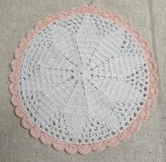 Peach Blossom Crochet Hot Pad