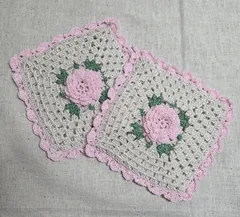 Rose Garden Crochet Hot Pads