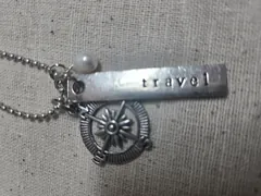 Travel Compass Pendant Necklace