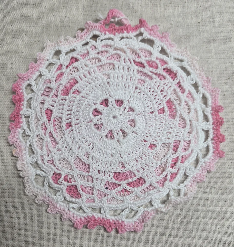 Rose Dawn Crochet Hot Pad