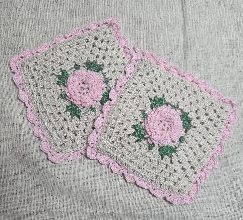 Rose Garden Crochet Hot Pads
