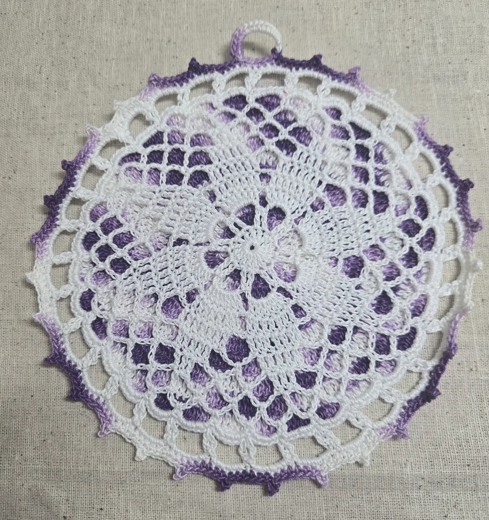 Violet Twilight Crochet Hot Pad